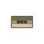 Preview: Patch Deutschland Flagge DEU PVC Klein 5,5x3 cm Oliv + Sand mit Klett