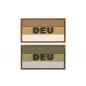 Preview: Patch Deutschland Flagge DEU PVC Klein 5,5x3 cm Oliv + Sand mit Klett