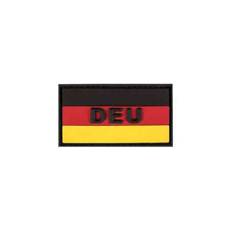 Patch Deutschland Flagge DEU PVC Klein 5,5x3 cm mit Klett