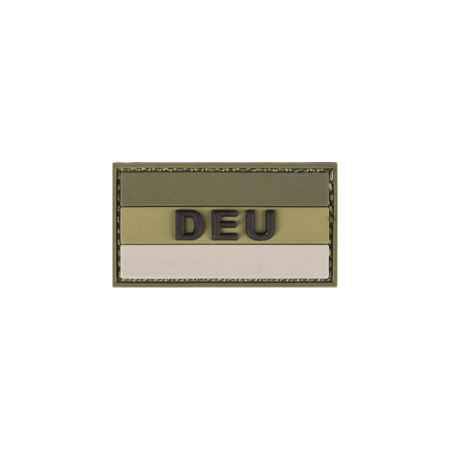 Patch Deutschland Flagge DEU PVC Klein 5,5x3 cm Oliv + Sand mit Klett