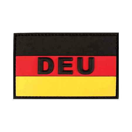 Patch Germany Flag DEU PVC Large 8x5 cm Hook&Loop