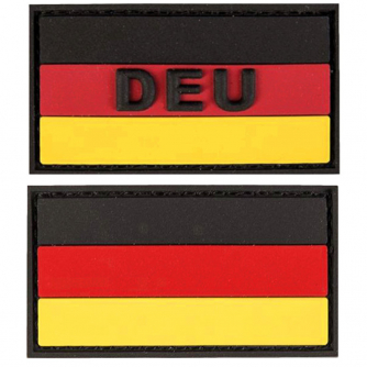 Patch Germany Flag DEU PVC Large 8x5 cm Hook&Loop