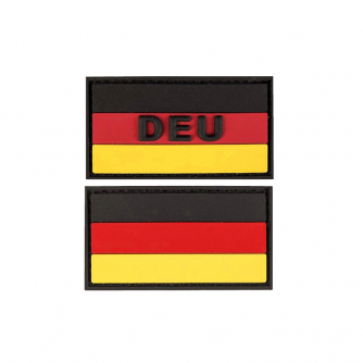 Patch Deutschland Flagge DEU PVC Klein 5,5x3 cm mit Klett