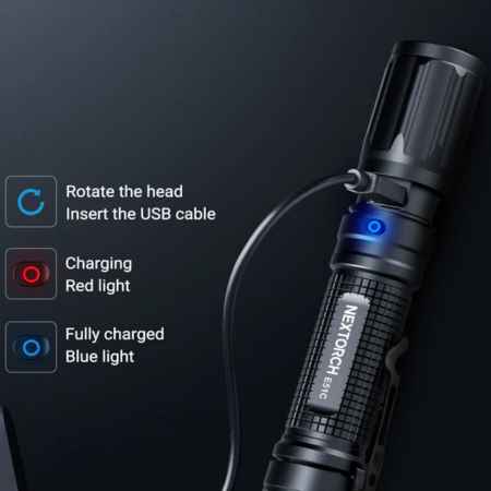 Nextorch E51 C - 1600 Lumen EDC LED Taschenlampe USB-C + 18650 Akku