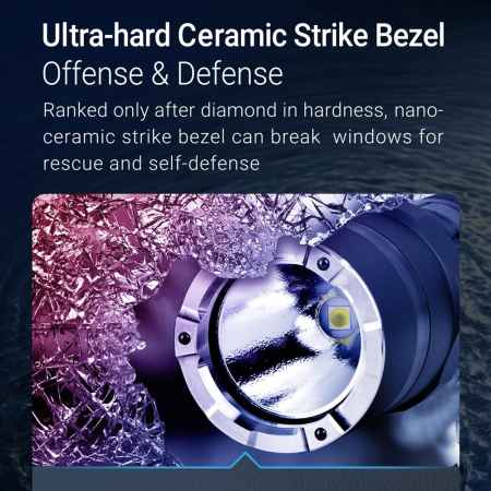 Nextorch P83 LED Flashlight 360° Warning Light Function + Emergency Glass Breaker