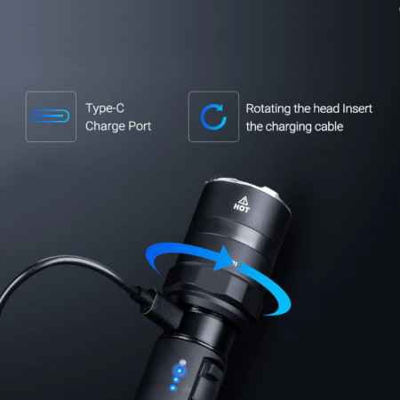 Nextorch P84B 3700 Lumen LED Flashlight 360° Warning Light Function + Emergency Glass Breaker