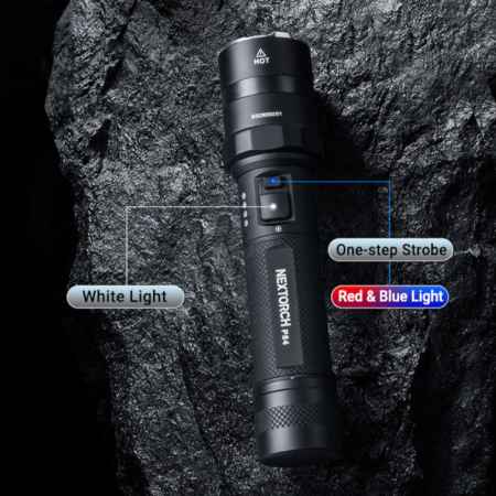 Nextorch P84B 3700 Lumen LED Flashlight 360° Warning Light Function + Emergency Glass Breaker