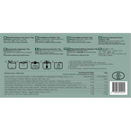 Tactical Foodpack - Kartoffelbrei mit Speck (Hauptmahlzeit)