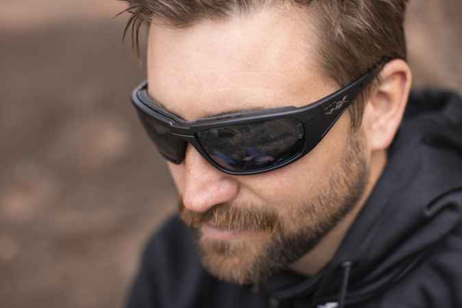 Wiley X - WX Boss Grey Silver Flash Matte Black Frame Sonnenbrille