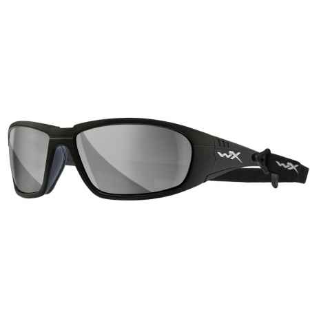 Wiley X - WX Boss Grey Silver Flash Matte Black Frame Sonnenbrille