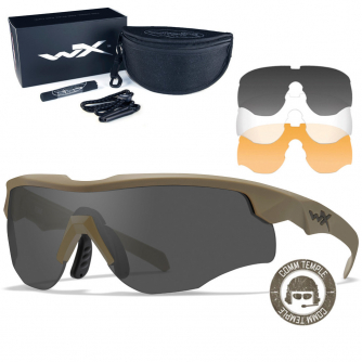 Wiley X - WX Rogue COMM Grey/Clear/Light Rust Tan Frame Sonnenbrille