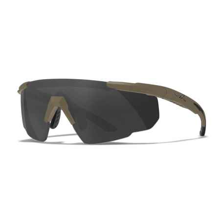 Wiley X - WX Saber Advanced Smoke/Clear/Rust Tan Frame Sunglasses