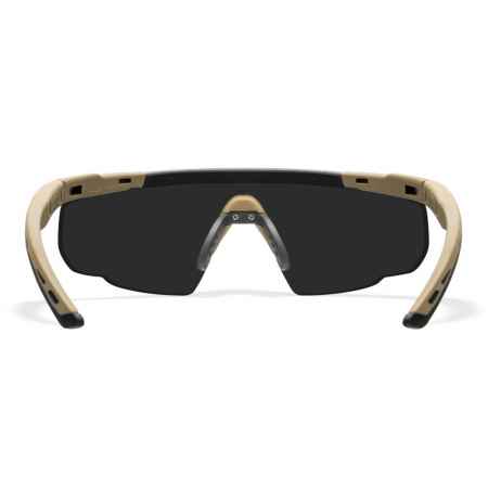 Wiley X - WX Saber Advanced Smoke/Clear/Rust Tan Frame Sunglasses