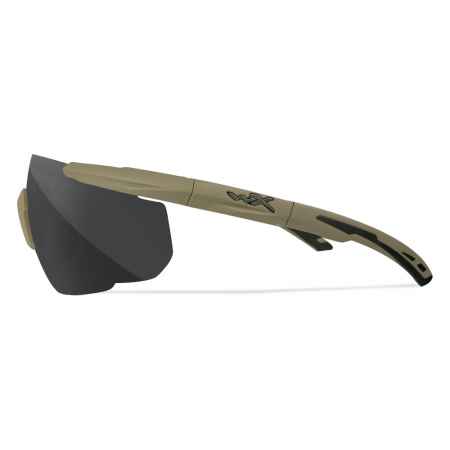 Wiley X - WX Saber Advanced Smoke/Clear/Rust Tan Frame Sunglasses