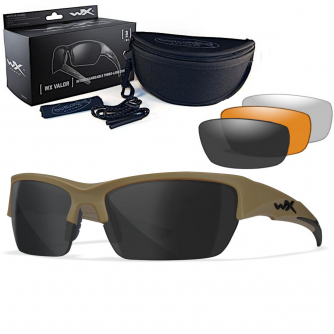 Wiley X - Valor 2.5 Grey, Clear Light Rust Matte Tan Frame  Sonnenbrille