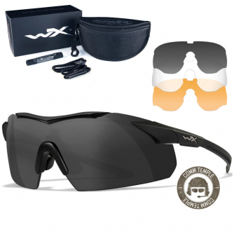 Wiley X - WX Vapor COMM 2.5 Grey/Clear/Light Rust Matte Black Frame Sonnenbrille