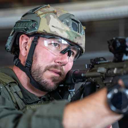 Wiley X - WX Vapor COMM 2.5 Grey/Clear/Light Rust Matte Tan Frame Sunglasses