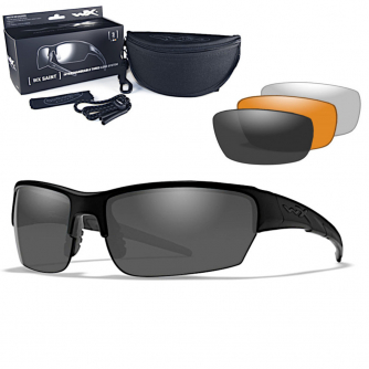 Wiley X - WX Saint Smoke Grey /Clear/Light Rust Matte Black Frame Sonnenbrille