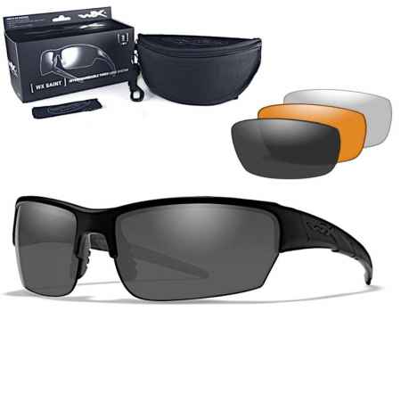 Wiley X - WX Saint Smoke Grey /Clear/Light Rust Matte Black Frame
