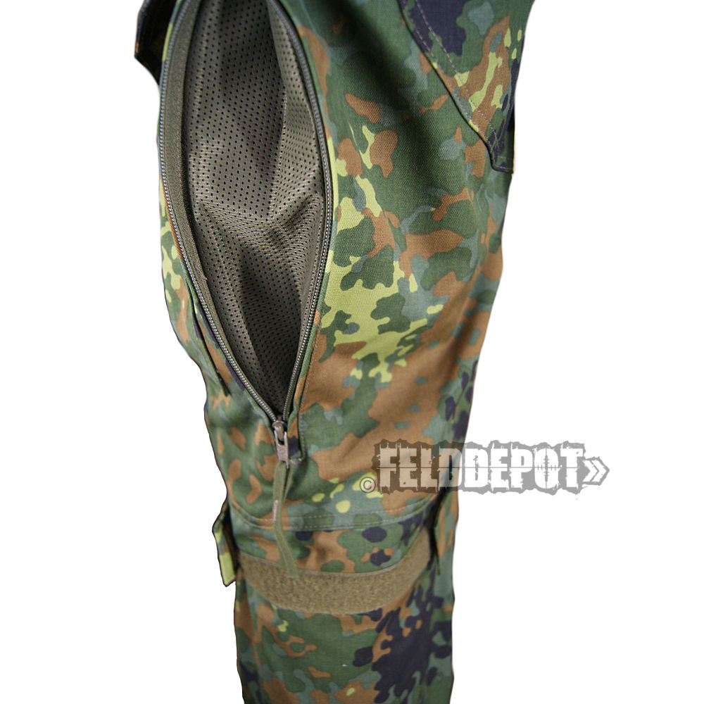 Leo Kohler ACU Reinforced Tactical Cargo Pants Flecktarn Camo For Men - Multi-size