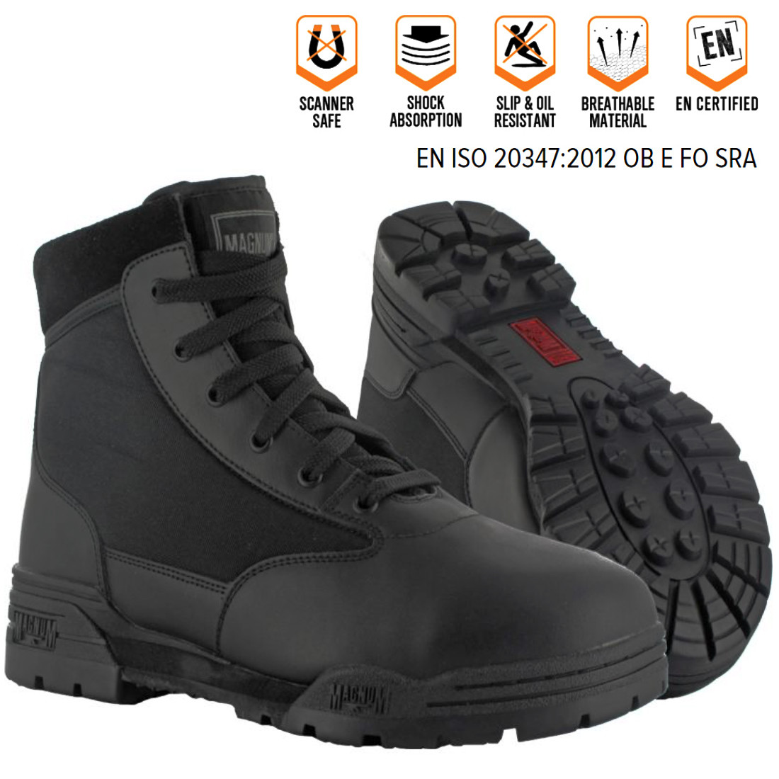 Magnum Hi Tec Classic Mid Security Boots Black Felddepot
