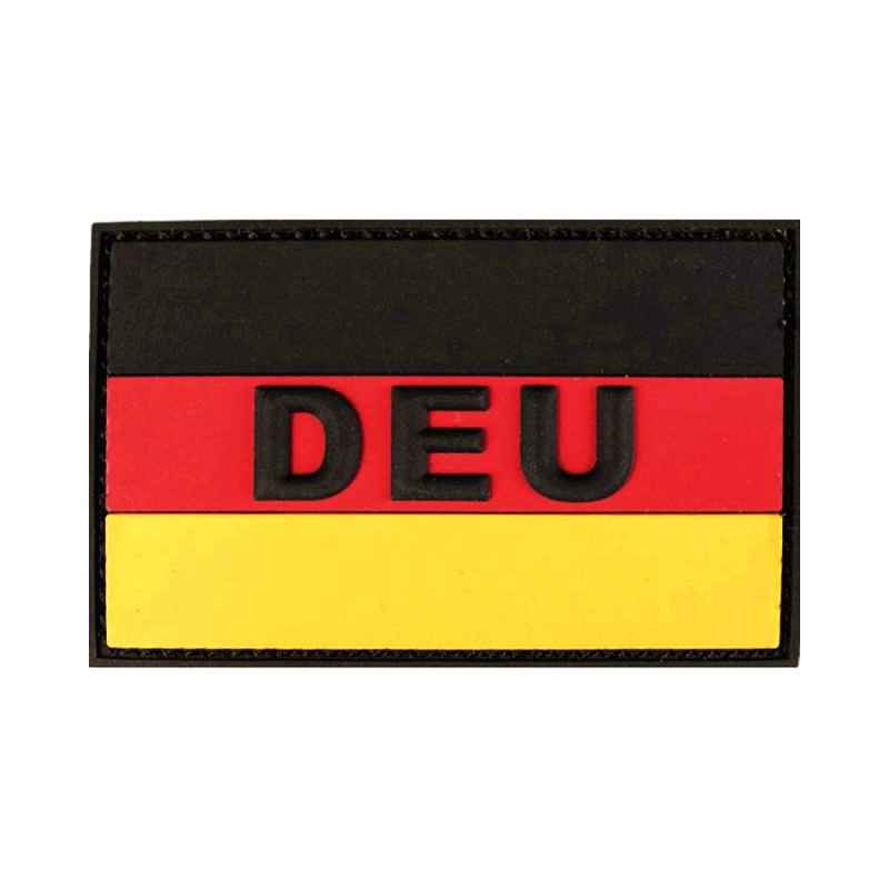 Patch Germany Flag DEU PVC Large 8x5 cm Hook&Loop