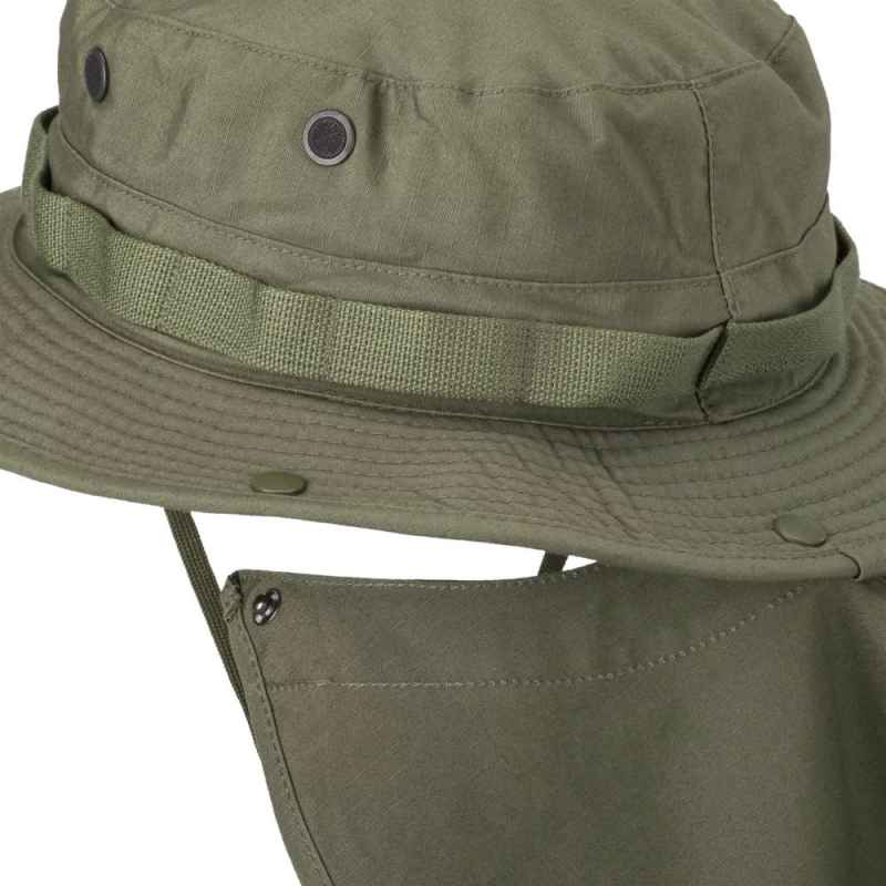 Helikon-Tex Boonie Hat PolyCotton Ripstop Olive Green + Nackenschutz