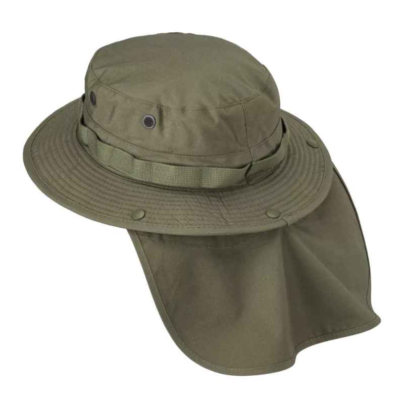 Helikon-Tex Boonie Hat PolyCotton Ripstop Olive Green + Nackenschutz