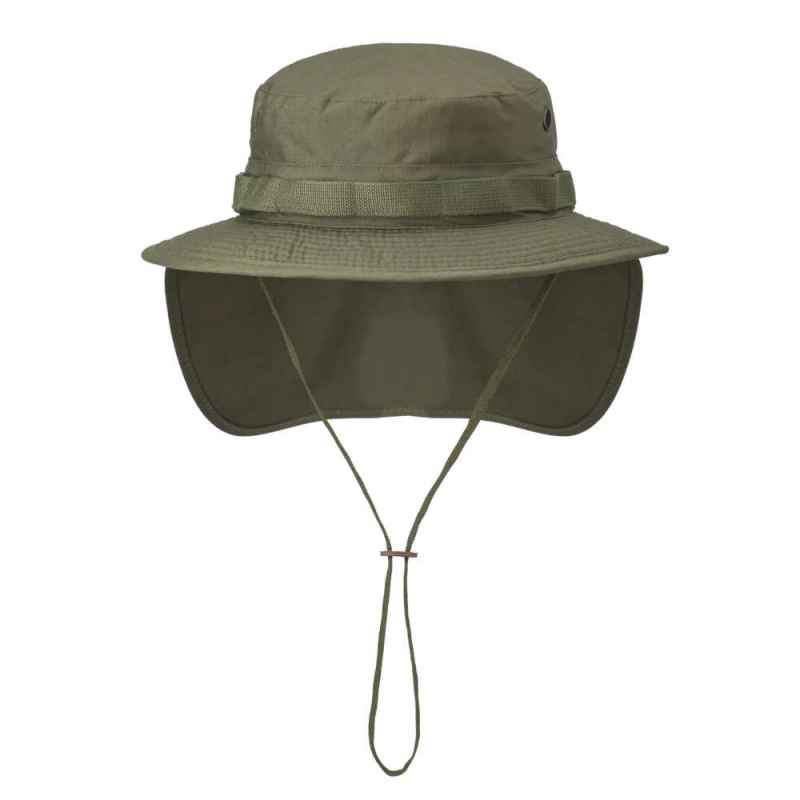 Helikon-Tex Boonie Hat PolyCotton Ripstop Olive Green + Nackenschutz