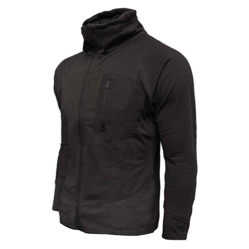 MFH US Unterziehjacke Tactical Fleece - Schwarz Black