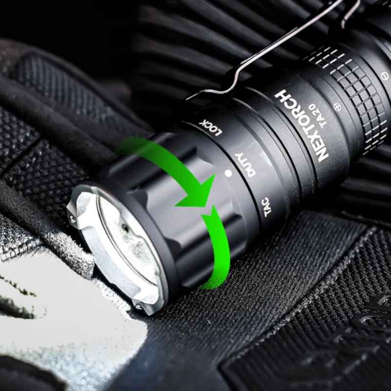 Nextorch TA20 Set Tactical LED Taschenlampe 1000 Lumen + FR-1 Führungsring