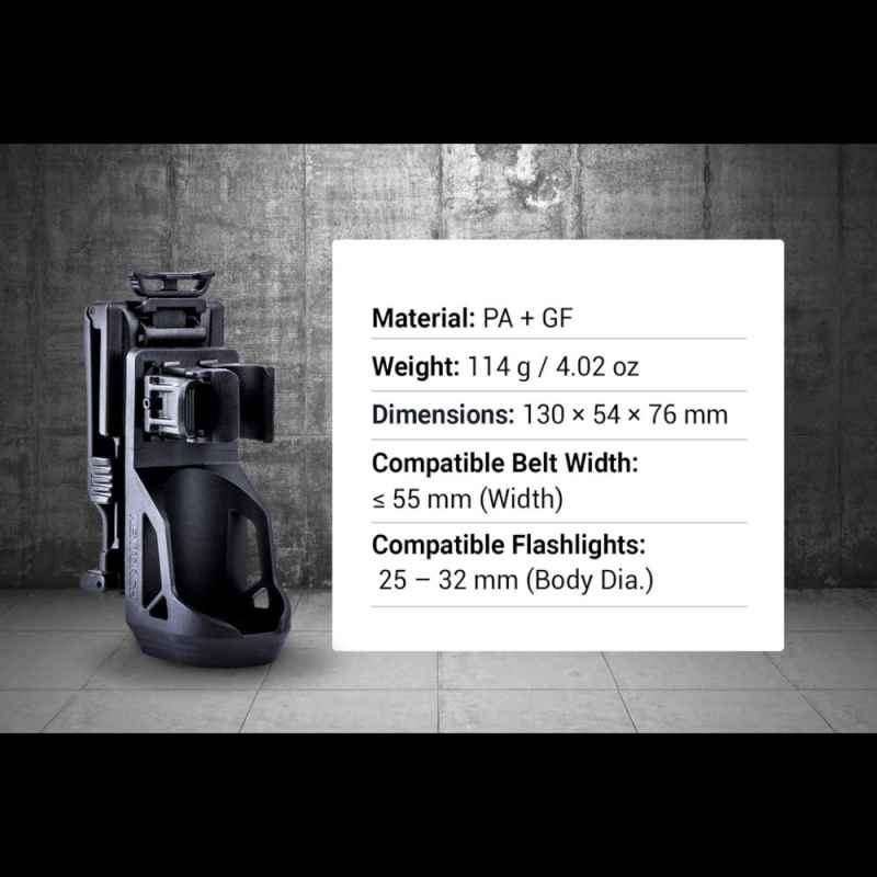 Nextorch V51 Taktisches Taschenlampen Holster - 360 Grad drehbar, Schnellverschluss
