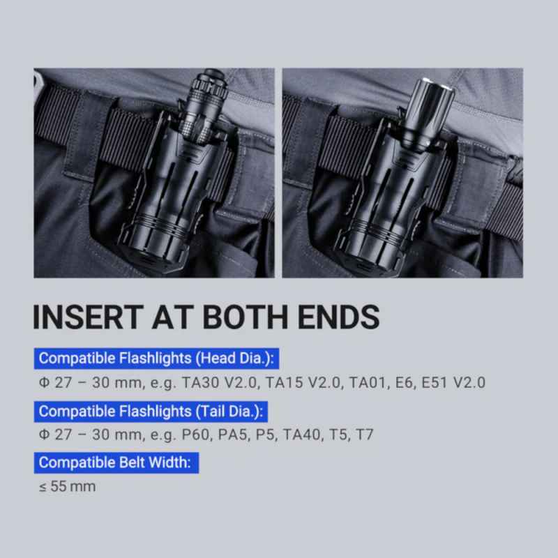 Nextorch V61 Taktisches Taschenlampen Holster - 360 Grad drehbar, Schnellverschluss