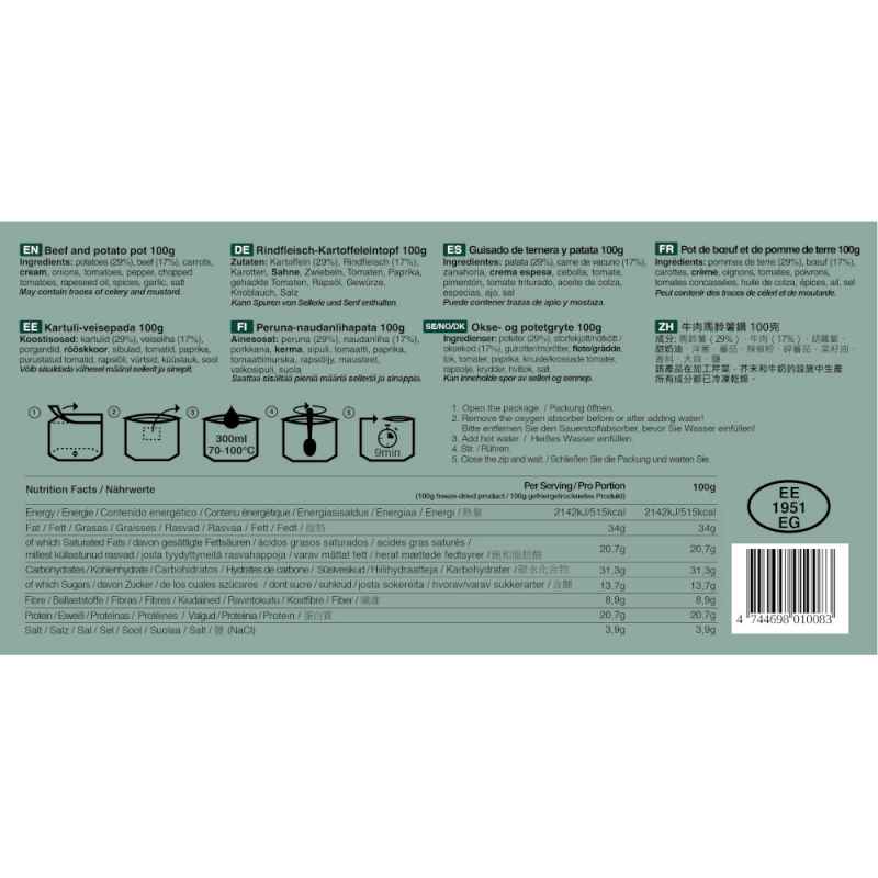 Tactical Foodpack - Rindfleisch-Kartoffeltopf (Hauptmahlzeit)