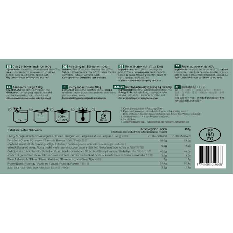 Tactical Foodpack - Curry-Hühnchen mit Reis (Hauptmahlzeit)