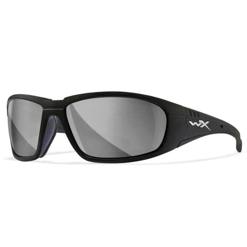 Wiley X - WX Boss Grey Silver Flash Matte Black Frame Sonnenbrille