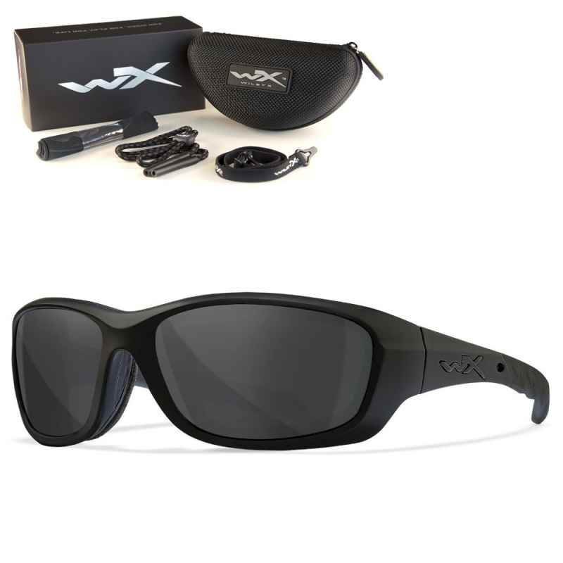 Wiley X - WX Gravity Smoke Grey Matte Black Frame Sunglasses