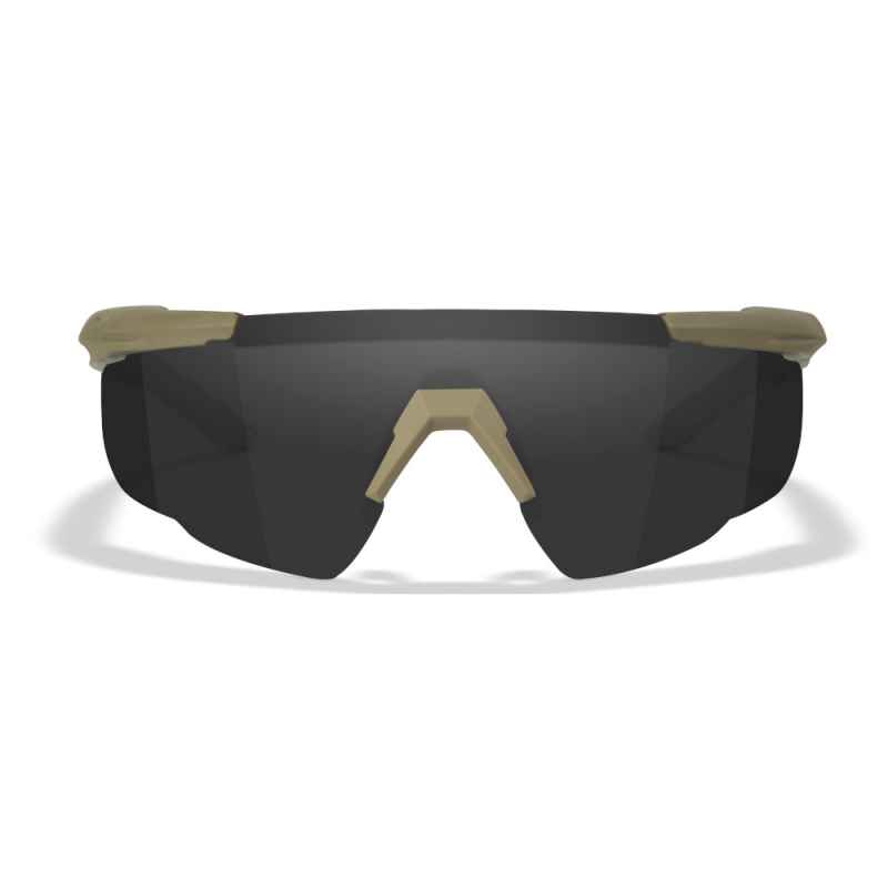 Wiley X - WX Saber Advanced Smoke/Clear/Rust Tan Frame Sunglasses