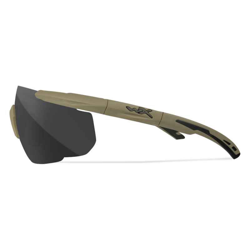 Wiley X - WX Saber Advanced Smoke/Clear/Rust Tan Frame Sunglasses