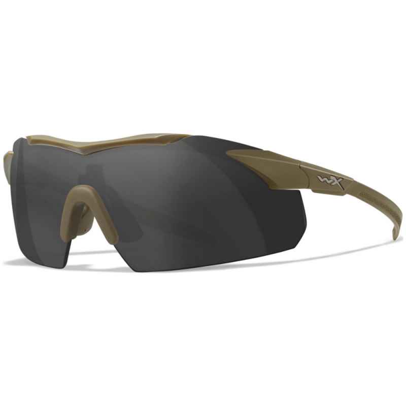 Wiley X - WX Vapor COMM 2.5 Grey/Clear/Light Rust Matte Tan Frame Sunglasses