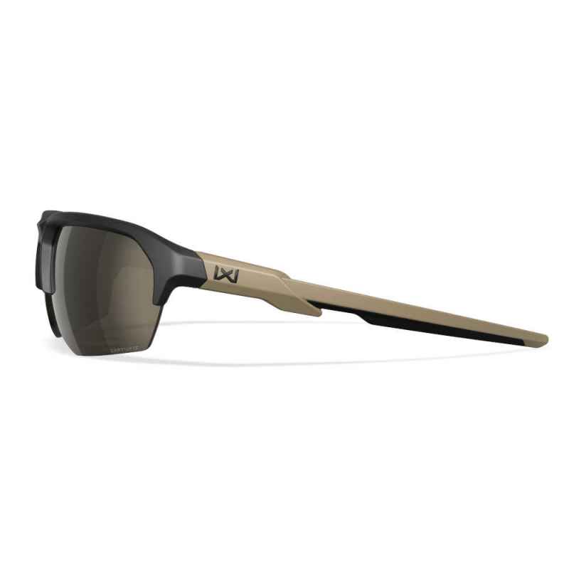 Wiley X Jakl Captivate Tungsten Mirror Matte Black/Tan Frame
